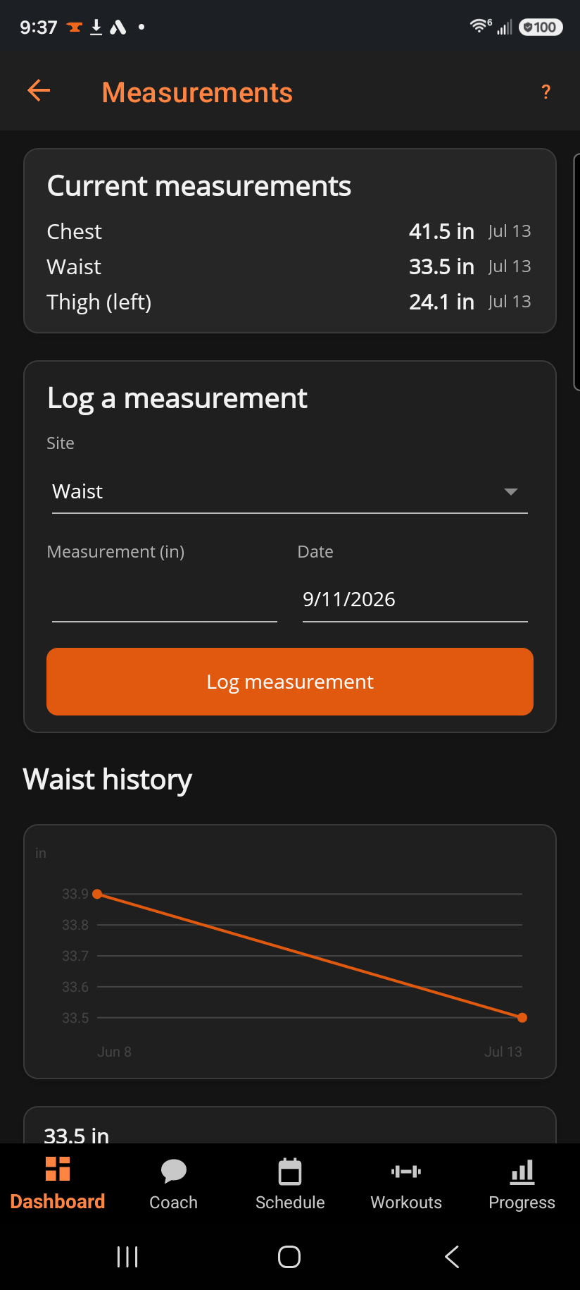 Body measurements