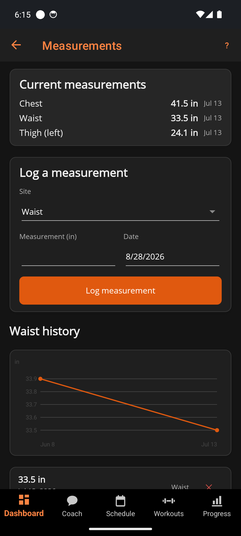 Body measurements