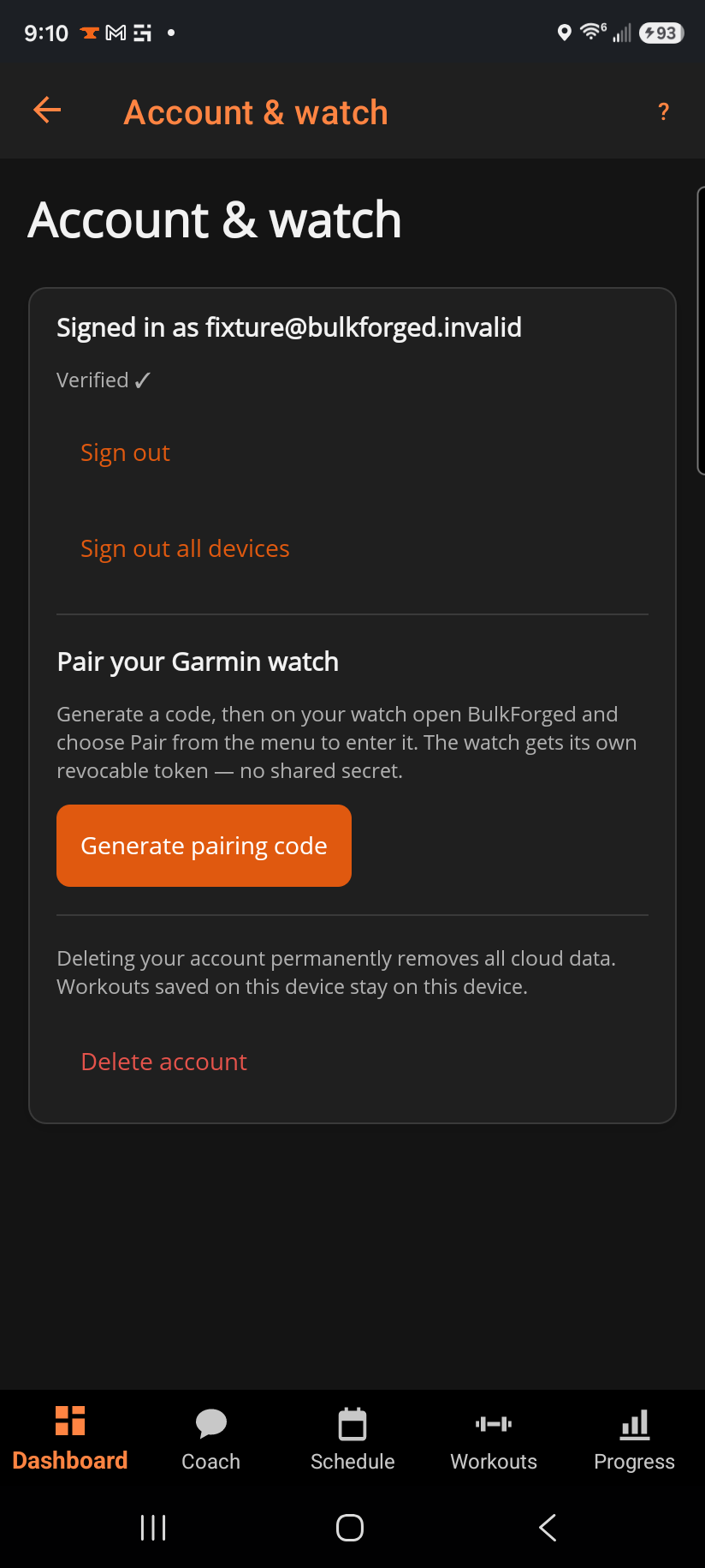 Account & watch